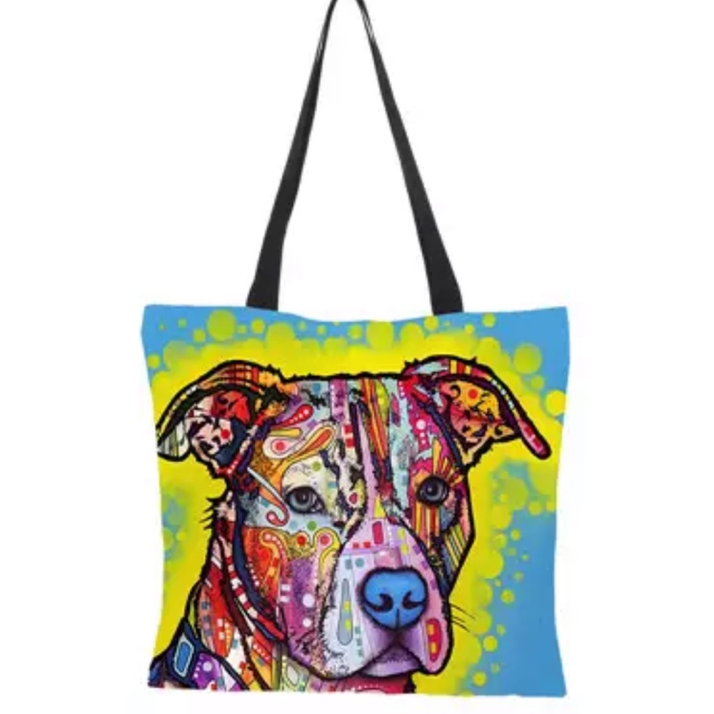 Yellow Pitbull Tote Bag
